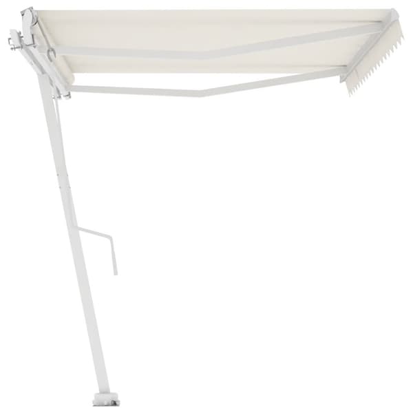 vidaXL fritstående markise 400x300 cm automatisk betjening cremefarvet