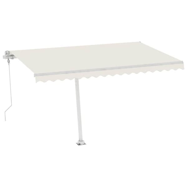 vidaXL fritstående markise 400x300 cm automatisk betjening cremefarvet