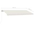 Miniatyrbilde 11 av 11: vidaXL Manuell uttrekkbar markise med LED 450x350 cm kremhvit