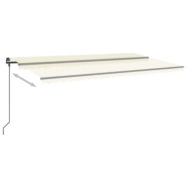 vidaXL Automatisk markise med vindsensor og LED 6x3,5m antrasitt