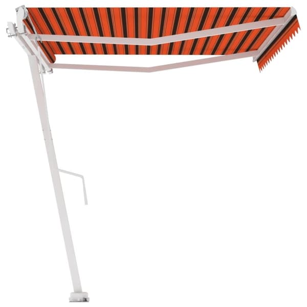 vidaXL fritstående markise 450x300 cm automatisk betjening orange/brun