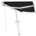 Miniatyrbillede 3 af 11: vidaXL markise m. LED + vindsensor 400x350 cm automatisk antracit