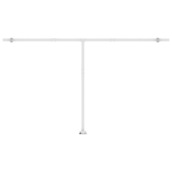 vidaXL markise m. LED-lys 500x300 cm manuel betjening cremefarvet