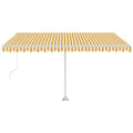 Miniatyrbillede 2 af 11: vidaXL markise m. LED + vindsensor 400x350 cm automatisk gul/hvid