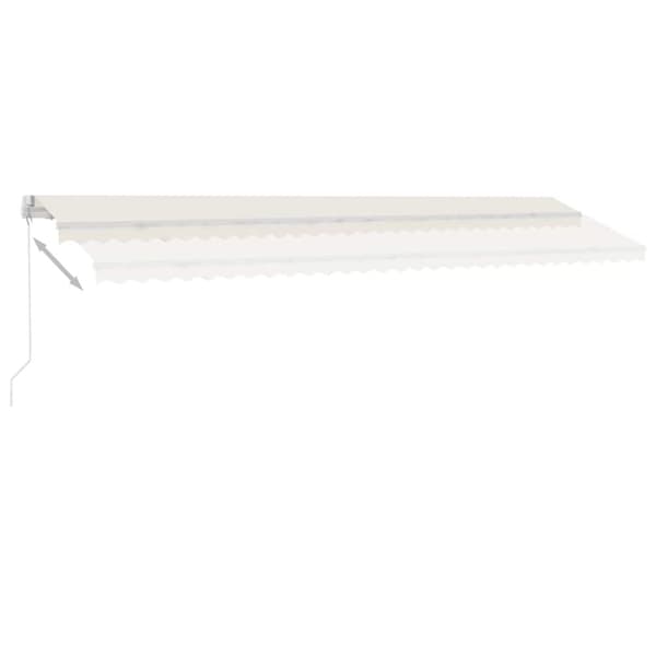vidaXL Fristående markis manuellt infällbar 600x300 cm gräddvit