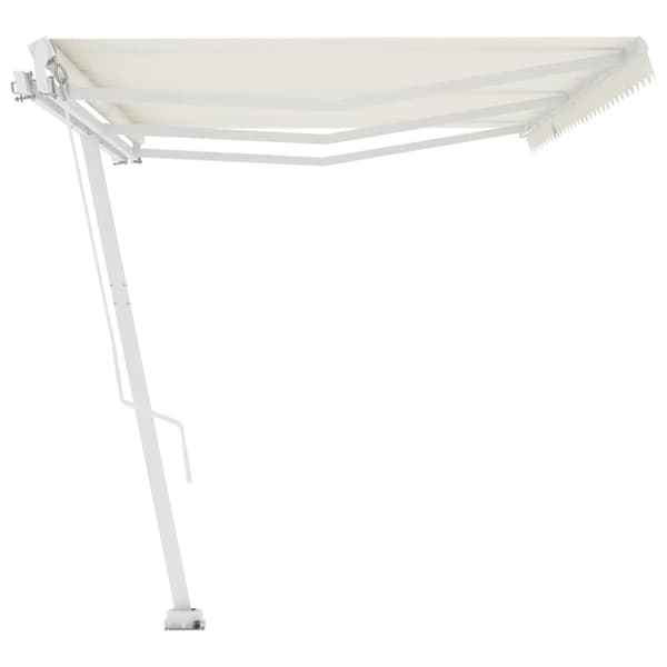 vidaXL Fristående markis manuellt infällbar 600x300 cm gräddvit