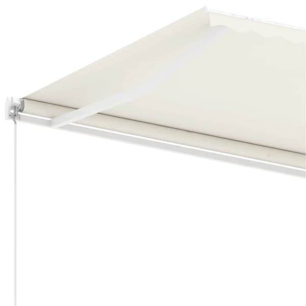 vidaXL Fristående markis manuellt infällbar 600x300 cm gräddvit