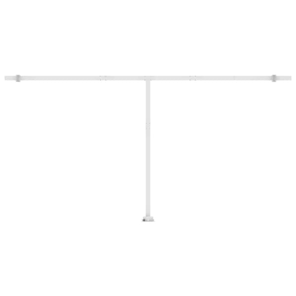 vidaXL Fristående markis manuellt infällbar 600x300 cm gräddvit