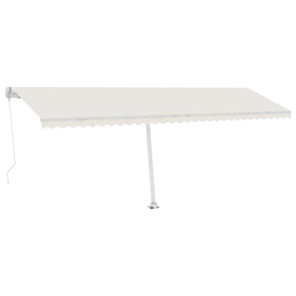 vidaXL fritstående markise 600x350 cm manuel betjening cremefarvet
