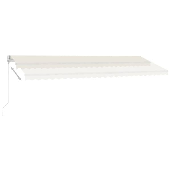 vidaXL fritstående markise 500x350 cm manuel betjening cremefarvet