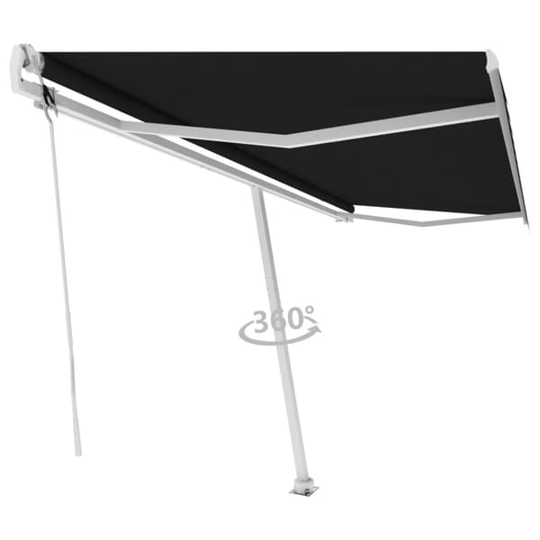 vidaXL fritstående markise 500x350 cm automatisk betjening antracitgrå