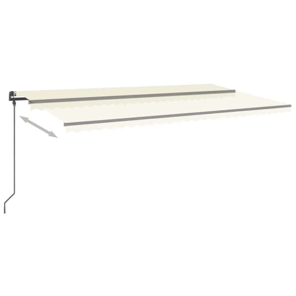 vidaXL Sisäänkelattava markiisi LED/tuulisensori 6x3 m kerma