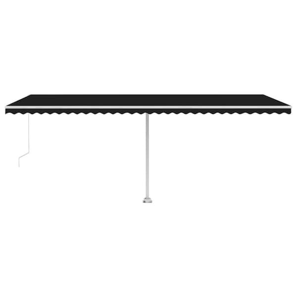 vidaXL Frittstående manuell uttrekkbar markise 600x300 cm antrasitt