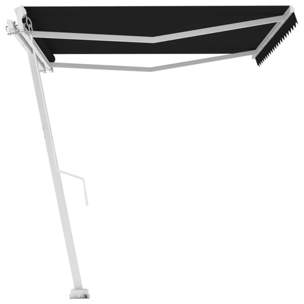 vidaXL Frittstående manuell uttrekkbar markise 450x300 cm antrasitt