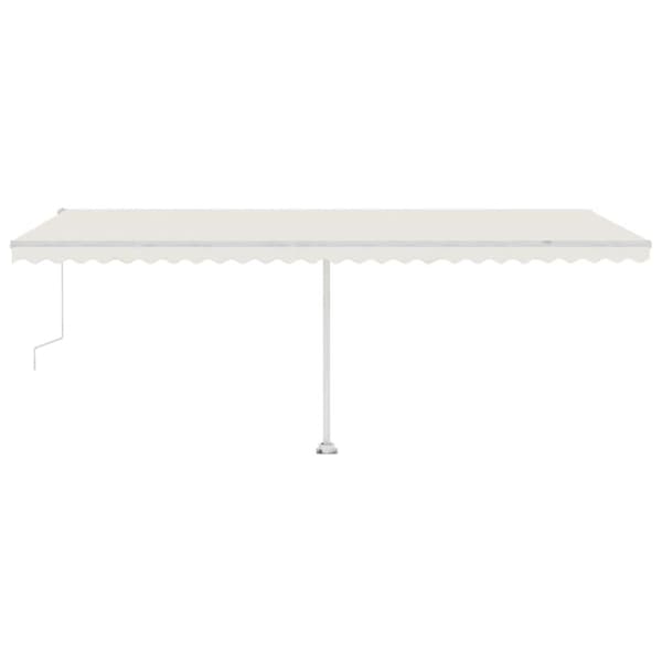 vidaXL Automatisk markise med vindsensor og LED 600x300 cm kremhvit