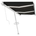 Miniatyrbild 3 av 11: vidaXL Automatisk markis med vindsensor & LED 600x350 cm antracit