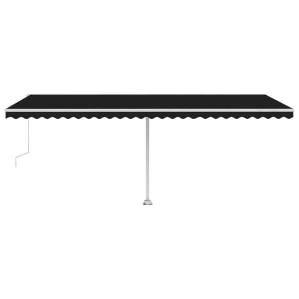 vidaXL Automatisk markis med vindsensor & LED 600x350 cm antracit