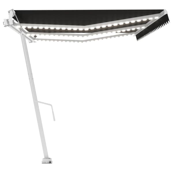 vidaXL Automatisk markis med vindsensor & LED 600x350 cm antracit
