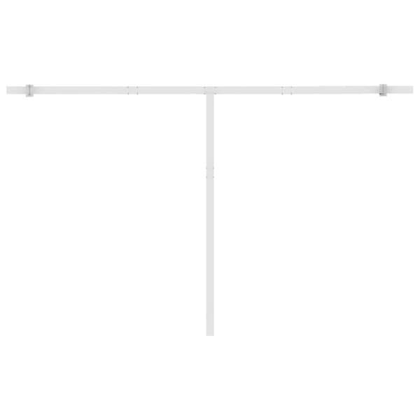 vidaXL Vapaasti seisova sisäänkelattava markiisi 400x350 cm sinivalk.