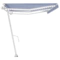 Miniatyrbillede 5 af 11: vidaXL markise m. LED + vindsensor 600x350 cm automatisk blå og hvid