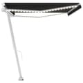 Miniatyrbilde 5 av 11: vidaXL Manuell uttrekkbar markise med LED 500x350 cm antrasitt