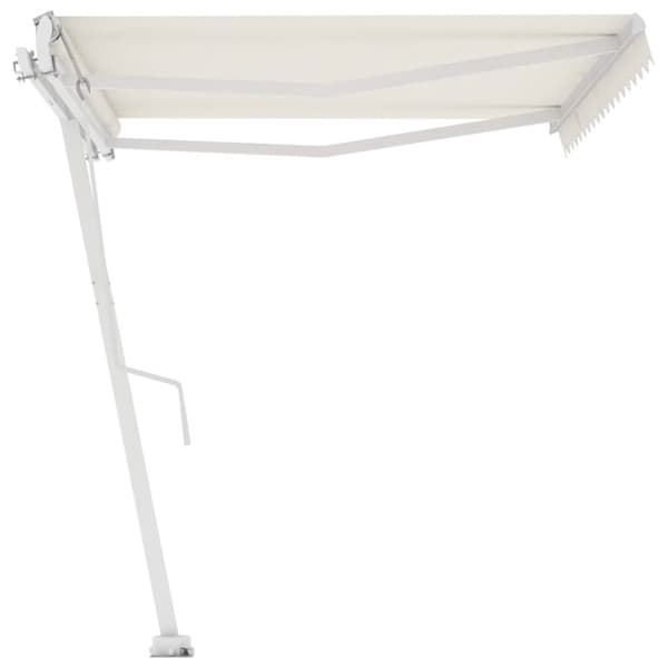 vidaXL Frittstående automatisk markise 400x350 cm kremhvit