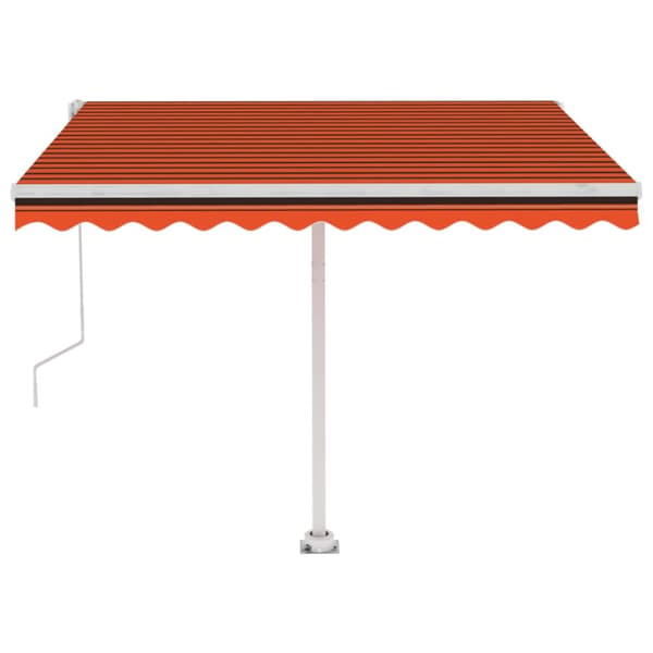 vidaXL fritstående markise 350x250 cm automatisk betjening orange/brun