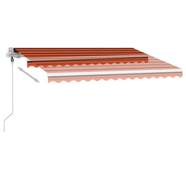 vidaXL fritstående markise 350x250 cm automatisk betjening orange/brun