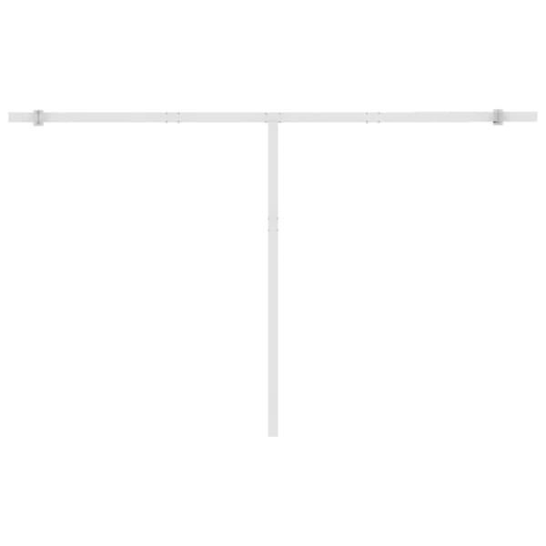 vidaXL Frittstående automatisk markise 450x350 cm gul og hvit