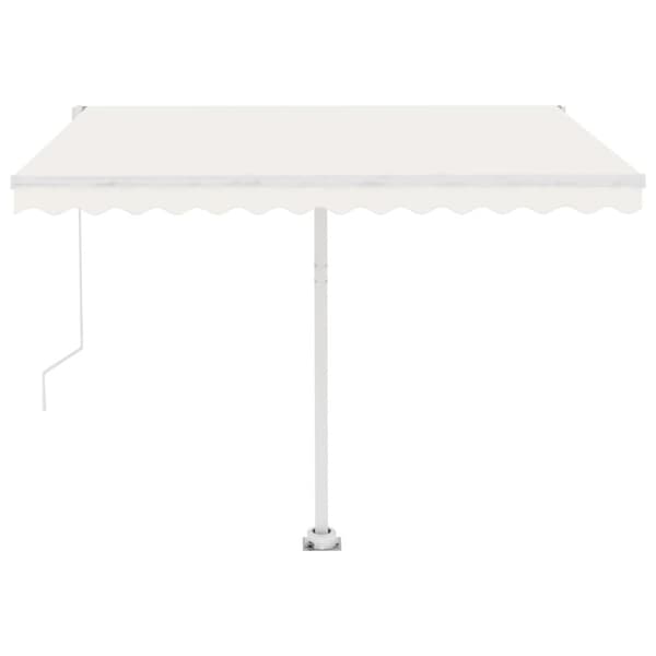 vidaXL Fristående markis automatisk 350x250 cm gräddvit