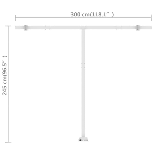 vidaXL Fristående markis manuell 300x250 cm antracit