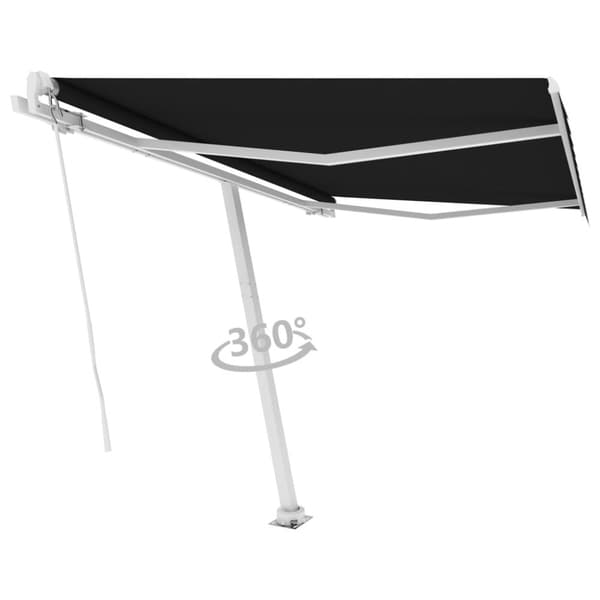 vidaXL Fristående markis manuell 300x250 cm antracit