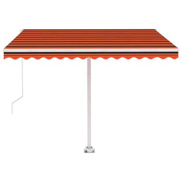 vidaXL Fristående markis manuell 300x250 cm orange/brun