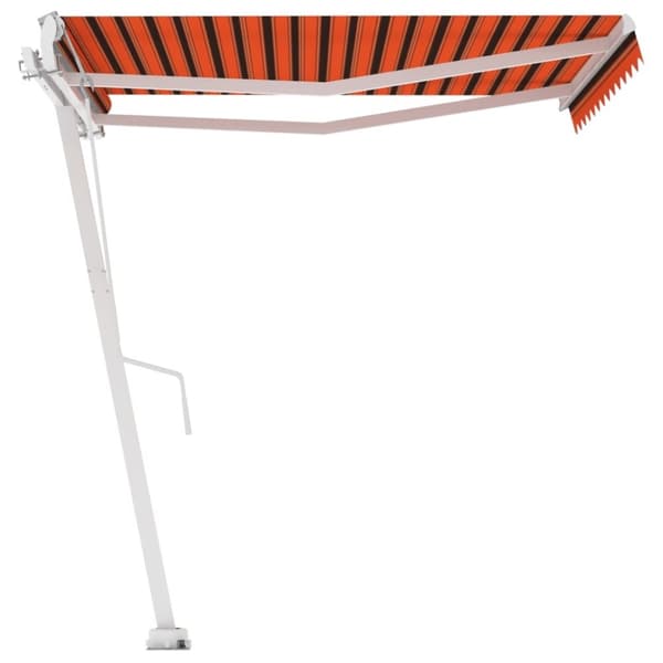 vidaXL Fristående markis manuell 300x250 cm orange/brun