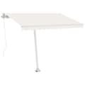 Miniatyrbilde 4 av 11: vidaXL Frittstående manuell uttrekkbar markise 350x250 cm kremhvit