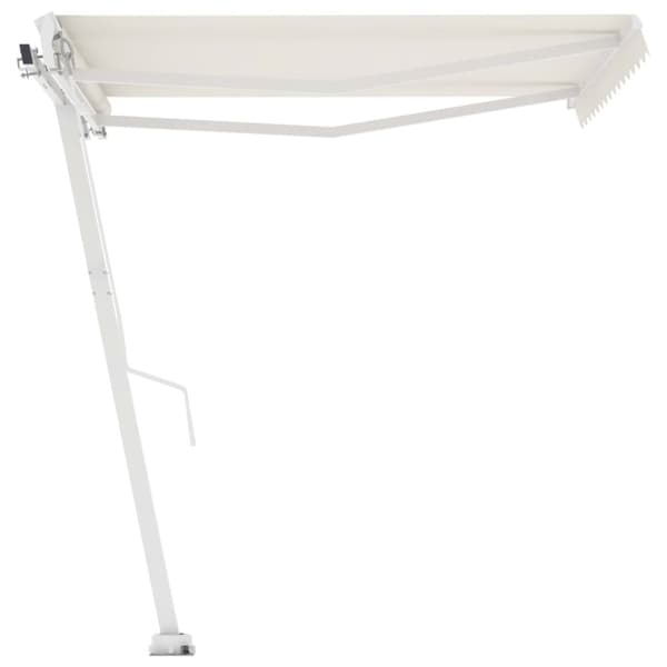 vidaXL Frittstående manuell uttrekkbar markise 350x250 cm kremhvit