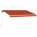 Miniatyrbilde 11 av 11: vidaXL Frittstående manuell uttrekkbar markise 350x250 cm oransje/brun