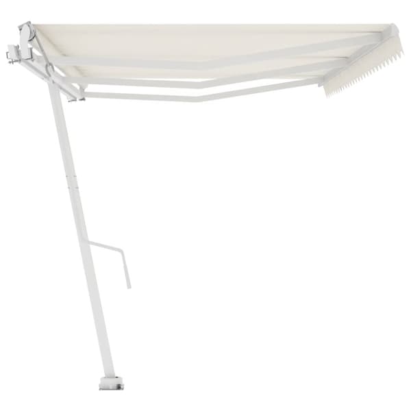 vidaXL Frittstående automatisk markise 600x350 cm kremhvit