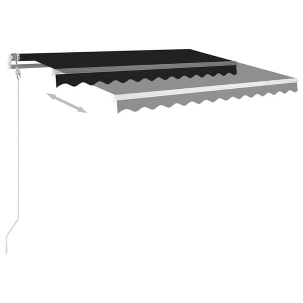 vidaXL Automaattisesti sisäänkelattava markiisi 300x250 cm antrasiitti