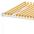Miniatyrbillede 6 af 11: vidaXL fritstående markise 300x250 cm automatisk betjening gul og hvid