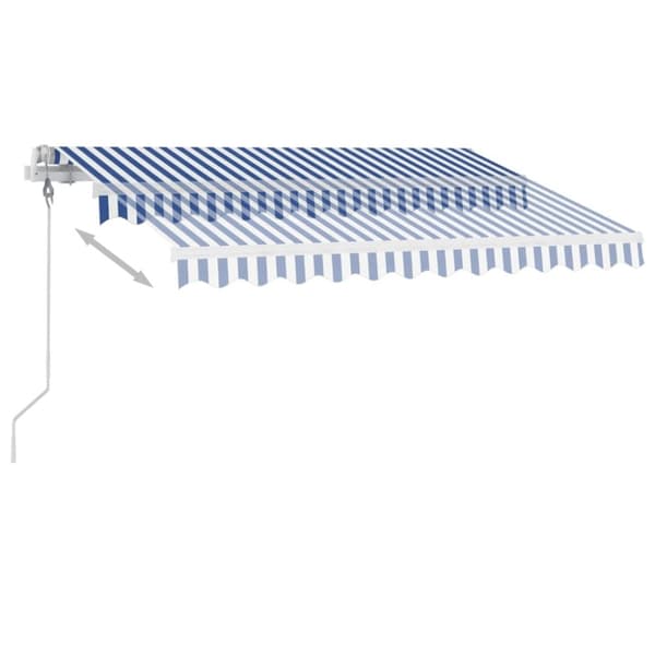 vidaXL Frittstående automatisk markise 300x250 cm blå og hvit