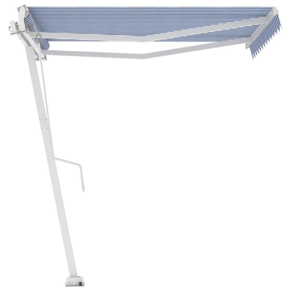 vidaXL Frittstående automatisk markise 300x250 cm blå og hvit
