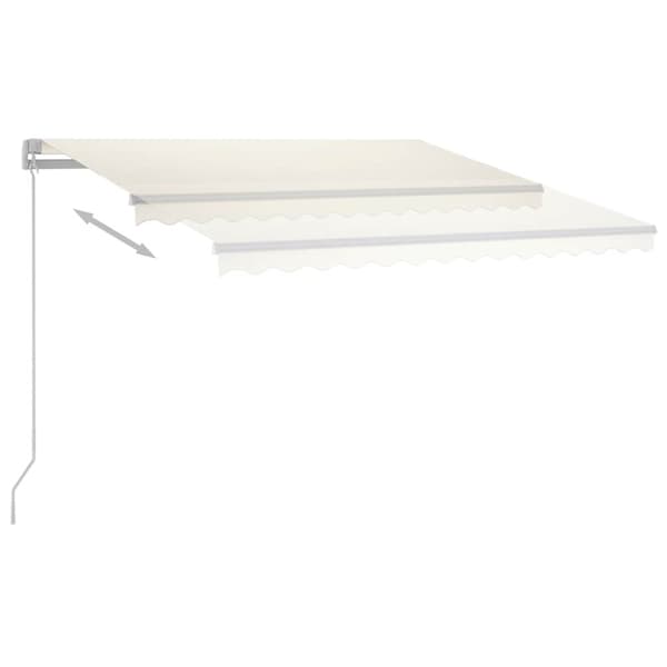 vidaXL Fristående markis manuell 300x250 cm gräddvit