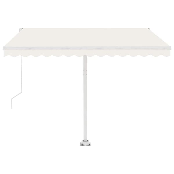 vidaXL Fristående markis manuell 300x250 cm gräddvit