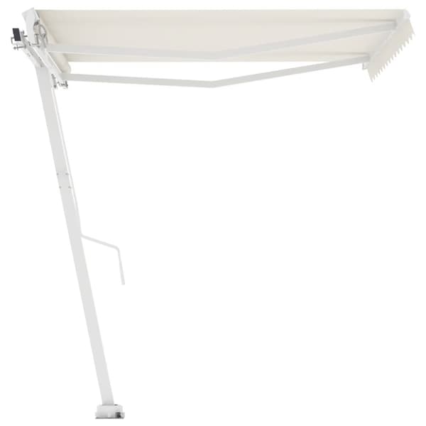 vidaXL Fristående markis manuell 300x250 cm gräddvit