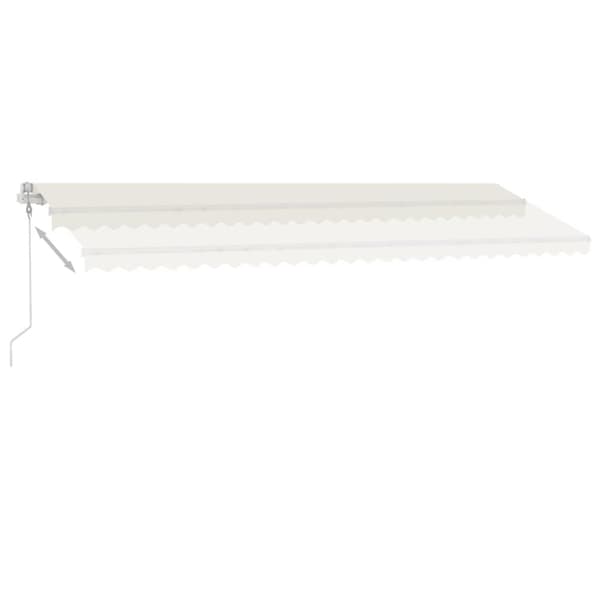 vidaXL Vapaasti seisova sisäänkelattava markiisi 600x350 cm kerma