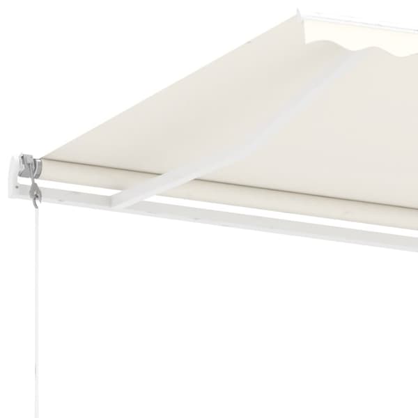 vidaXL Vapaasti seisova sisäänkelattava markiisi 600x350 cm kerma
