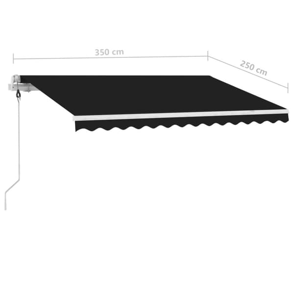 vidaXL Vapaasti seisova sisäänkelattava markiisi 350x250cm antrasiitti