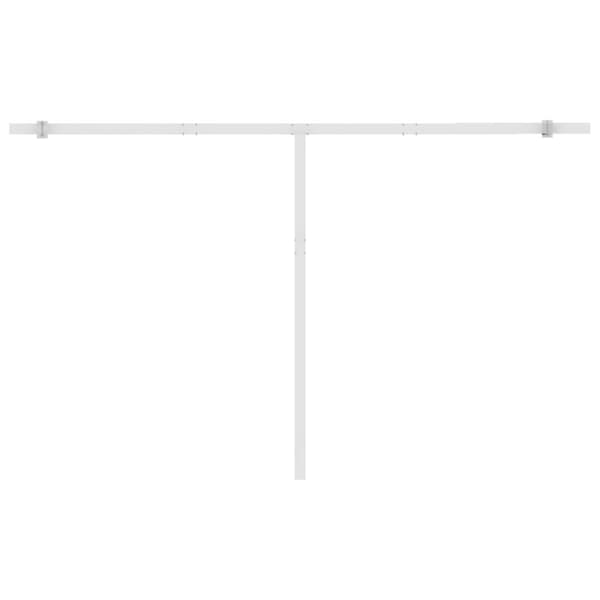 vidaXL Käsin sisäänkelattava markiisi LEDillä 400x350 cm kerma