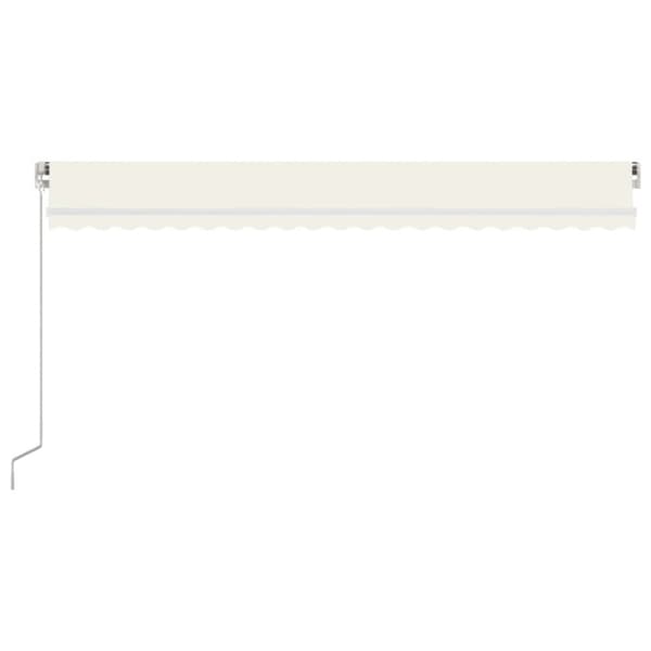 vidaXL Manuaalisesti sisäänkelattava markiisi 500x300 cm kerma